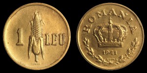 Rumunia, 1 Leu 1939,KM 56