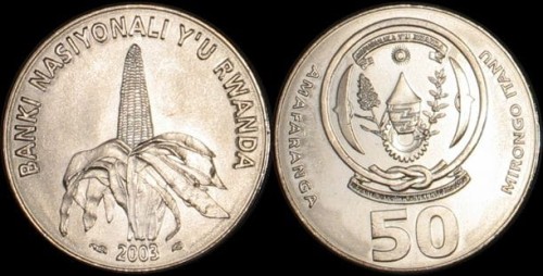 Rwanda, 50 Francs 2003, KM 26, Kolba Kukurydzy.jpg