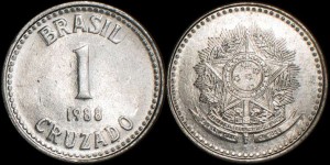 Brazylia, 1 Cruzado różne roczniki, KM 605, Stan I