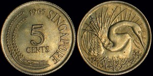 Singapur, 5 cents, KM 2