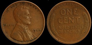 USA, 1 Cent 1942, Kłosy, KM 132, Stan III