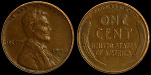 USA, 1 Cent 1946D, Kłosy, KM A132, Stan III