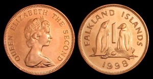 Falklandy, 1 Penny, Pingwiny, KM 2a