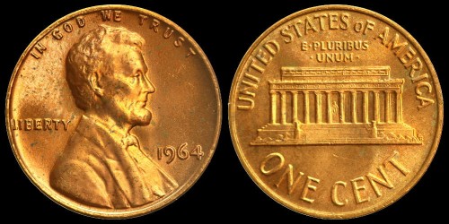 USA 1 cent 1964 KM 201 st I.jpeg