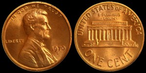 USA, 1 Cent 1970D, KM 201, Stan I