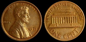  USA, 1 Cent 1971, KM 201, Stan II