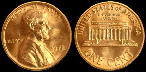  USA, 1 Cent 1972D, KM 201, Stan I