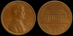  USA, 1 Cent 1972D, KM 201, Stan III