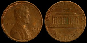  USA, 1 Cent 1973D, KM 201, Stan II