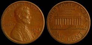  USA, 1 Cent 1974D, KM 201, Stan II