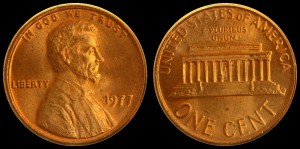  USA, 1 Cent 1977, KM 201, Stan I