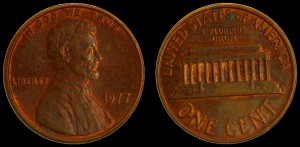  USA, 1 Cent 1977, KM 201, Stan II