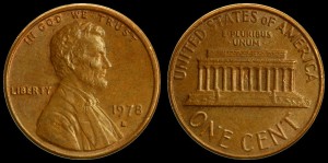 USA, 1 Cent 1978D, KM 201, Stan II