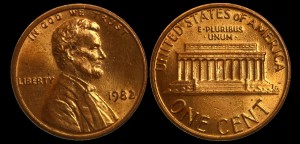  USA, 1 Cent 1982, KM 201, Stan II