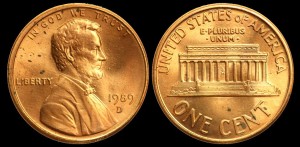  USA, 1 Cent 1989D, KM 201b, Stan I-