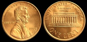  USA, 1 Cent 1993D, KM 201b, Stan I-