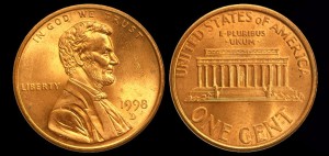  USA, 1 Cent 1998D, KM 201b, Stan I-
