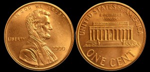 USA, 1 Cent 2000, KM 201b, Stan I-