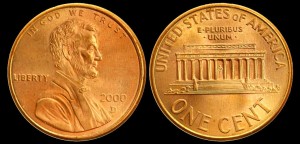  USA, 1 Cent 2000D, KM 201b, Stan I