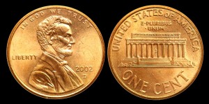  USA, 1 Cent 2002D, KM 201b, Stan I