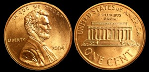  USA, 1 Cent 2004, KM 201b, Stan I