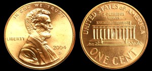  USA, 1 Cent 2004D, KM 201b, Stan I