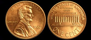  USA, 1 Cent 2006, KM 201b, Stan I