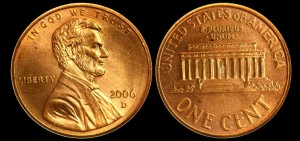  USA, 1 Cent 2006D, KM 201b, Stan I