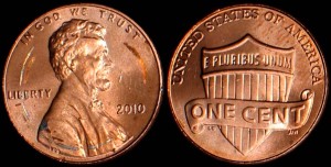  USA, 1 Cent 2010 Herb Lincolna, KM 468, Stan I
