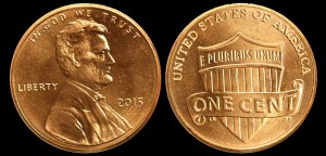  USA, 1 Cent 2015 Herb Lincolna, KM 468, Stan I
