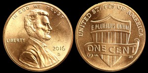  USA, 1 Cent 2016D Herb Lincolna, KM 468, Stan I