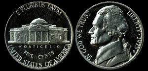 USA, 5 Cents 1975S, KM A192, stan L