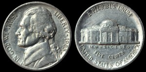 USA, 5 Cents 1985P, KM A192, stan II