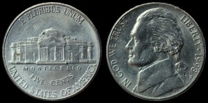 USA, 5 Cents 1998P, KM A192, stan I-