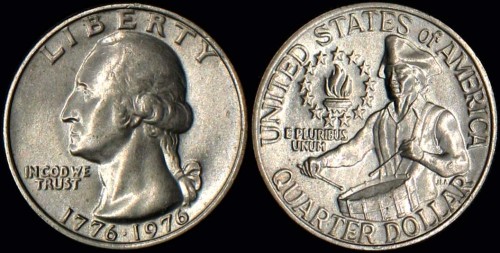 USA, 25 Cents 1976, 200 Lat USA, KM 204, Stan I-.jpg