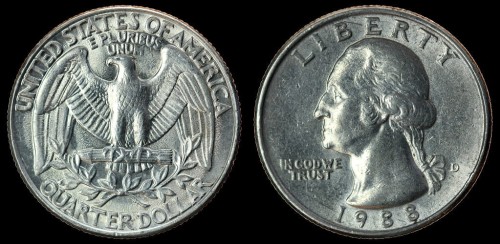 USA 25 cents 1988D KM A164a, st II.jpeg