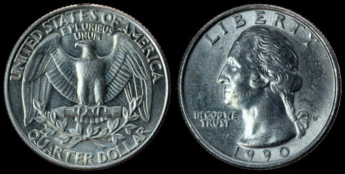 USA 25 cents 1990D KM A164a st I-.jpeg