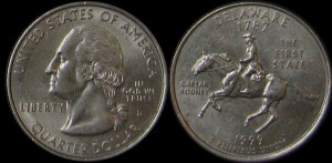 USA, 25 Cents 1999 D, Delaware, KM 293, stan I