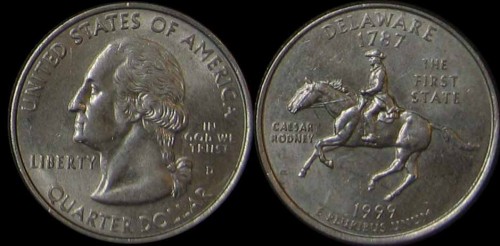 USA, 25 Cents 1999 D, KM 293, Delaware.jpg
