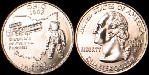 USA, 25 Cents 2002 D, KM 333, Ohio.jpg