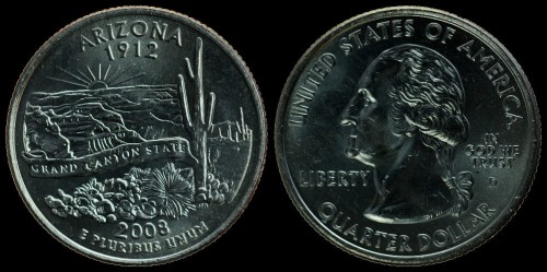 USA 25 cents 2008D Arizona KM 423 st I.jpeg