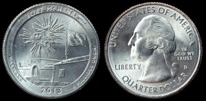 USA, 25 Cents 2013 D Fort Mc'Henry - Maryland, KM 545, stan I