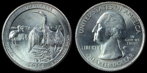 USA, 25 Cents 2014 D Everglades - Florida, KM 570, stan I