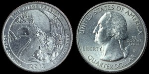 USA, 25 Cents 2015 D Blue Ridge Parkway - North Carolina, KM 599, st I