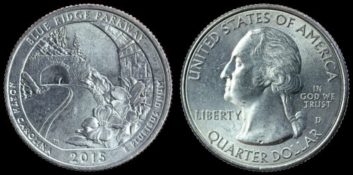 USA 25 cents 2015D  blue ridge parkway - north carolina km 599 stan I.jpeg