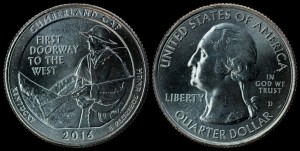 USA, 25 Cents 2016 D Cumberland Gap - Park historyczny, KM 636, stan I