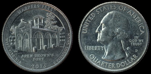 USA 25 cents 2016 D Harpers Ferry - west virginia km 637 stan I.jpeg