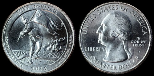 USA 25 cents 2016 D fort moultrie - south carolina KM 639 st I.jpeg