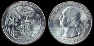 USA, 25 Cents 2018 P Pictured Rocks - Michigan, stan I