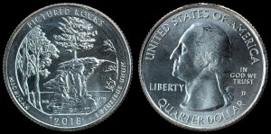 USA, 25 Cents 2018 D Pictured Rocks - Michigan, stan I